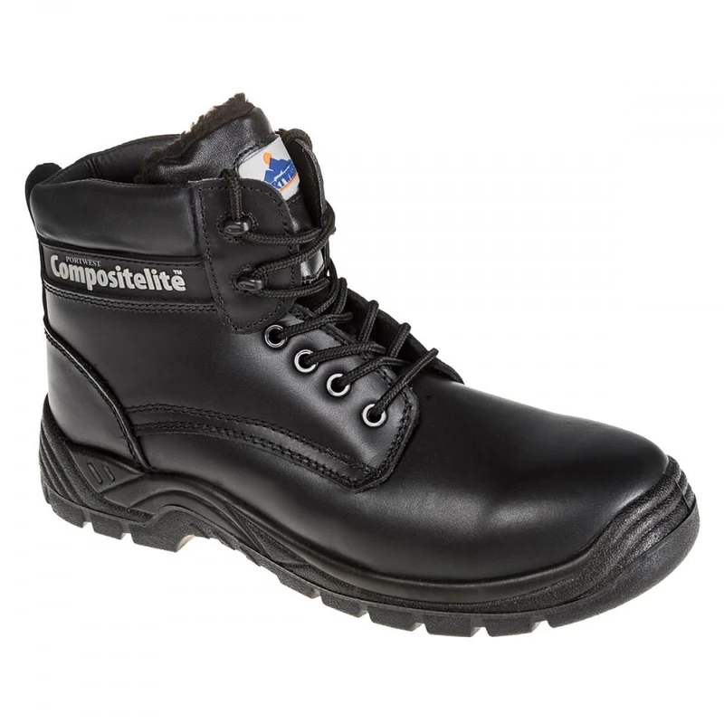 Portwest FC12BKR39 Compositelite Fur Lined Thor Boot, S3 CI, Regular, Size: 39, Black