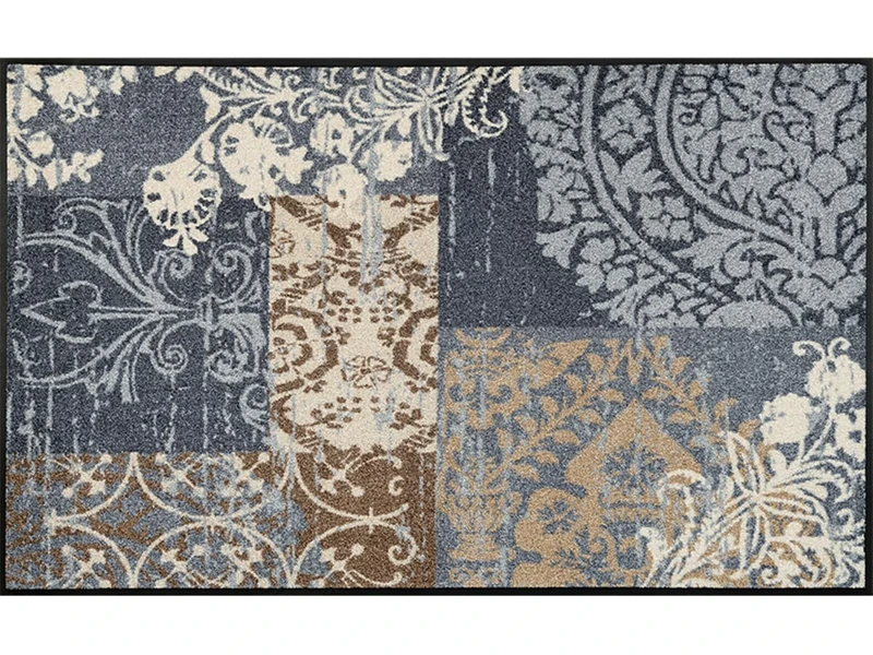 wash + dry Door Mat, Polyester, Grey, 75 x 120 cm