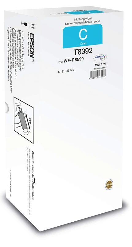 Epson C13T839240 Ink Supply Unit for Workforce Pro WF-R8590 - Cyan - Image 1