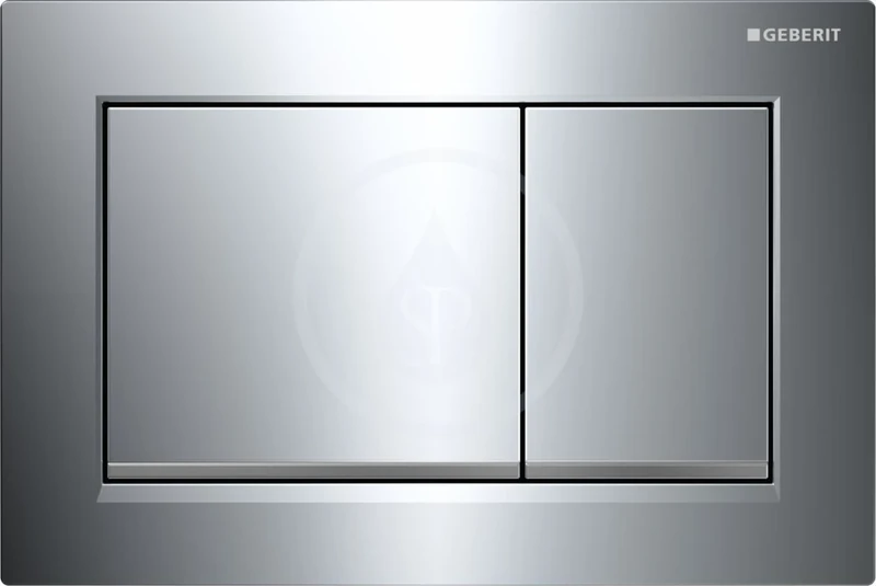 Geberit OMEGA30 115080KH1 Dual-Flow Flush Panel, High-Gloss Chrome/Silk Gloss/High Gloss