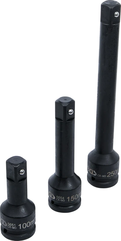 BGS 8840 | Impact Extension Bar Set | external/internal square 20 mm (3/4") | 3 pcs. - Image 1