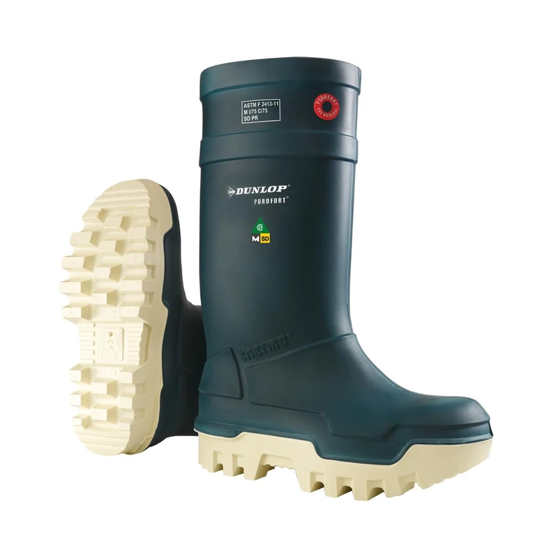 DUNLOP Purofort Thermo+ Full Safety Winter Work Wellies, Blue, UK 13