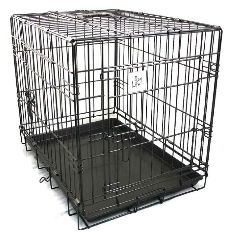 My Pet Black Dog Crate 76x48x55cm - 30 Inch