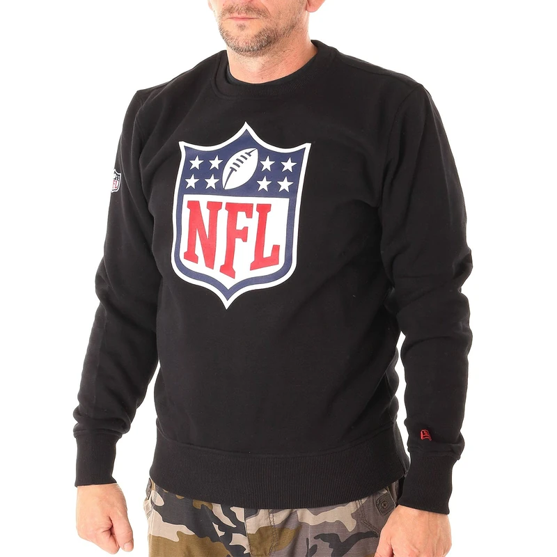 New Era 92159Fa14 Team Logo Crew Sweatshirt Men's Sweatshirt - Black, XL
