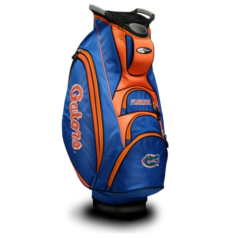 Team Golf NCAA Victory Golf Cart Bag, 10-way Top with Integrated Dual Handle & External Putter Well, Cooler Pocket, Padded Strap, Umbrella Holder & Removable Rain Hood
