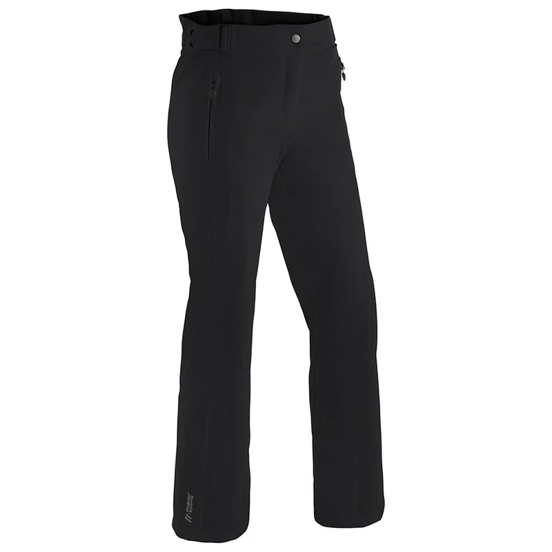 maier sports Vroni Slim, Close-fitting women's ski pants, Waterproof snow pants, Stretch material and adjustable waistband, PFC-free, MTHERM padding & mTEX weatherproofing Black