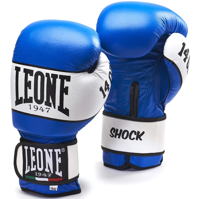 LEONE 1947, Shock Boxing Gloves, Unisex Adult, Blue, 10 OZ, GN047
