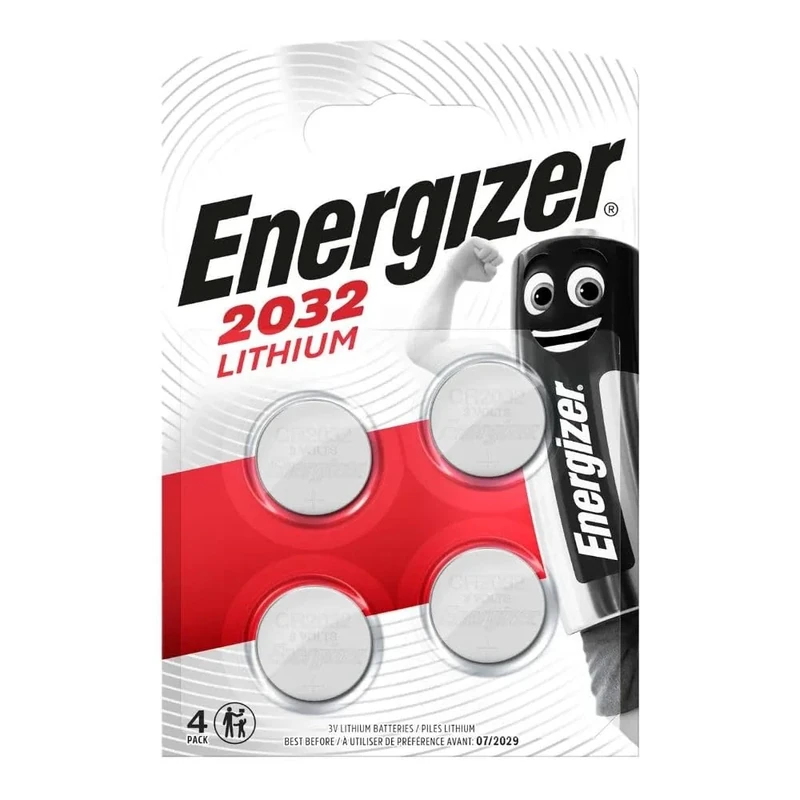 Energizer CR2032 Coin Cell 3V Lithium Batteries | 4 Pack