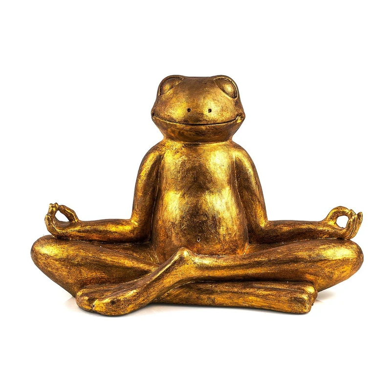 Pajoma 14398 Yoga Frog Mantra, Resin, 30 cm High