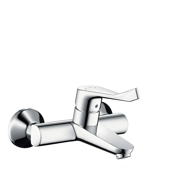 hansgrohe Focus Wall-Mounted Basin Tap with Long Handle - Image 1