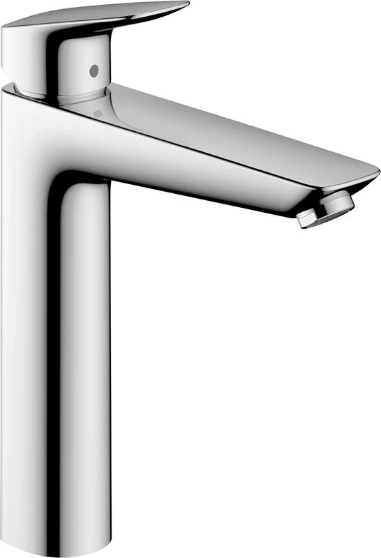 hansgrohe Logis - bathroom tap without waste, bathroom sink tap with spout height 190 mm, basin mixer tap water-saving (EcoSmart), chrome