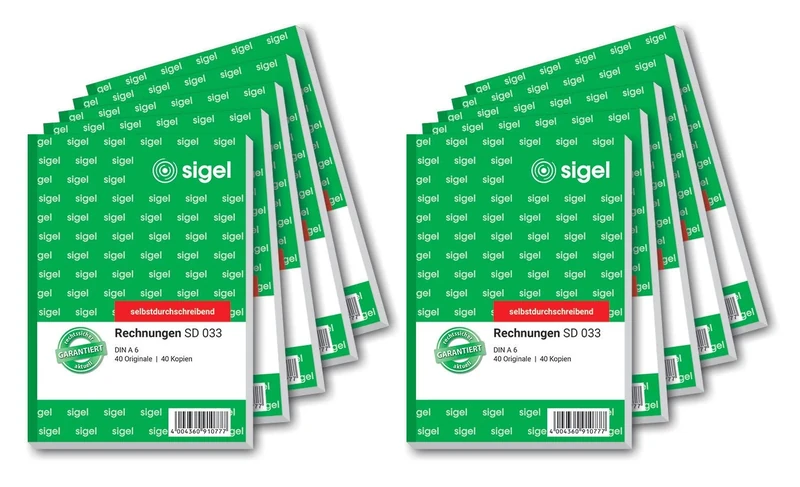 Sigel RE625 Bills (Pack of 2 x 50 Sheets, 1 1 Copy, 10 Items Pack of 10