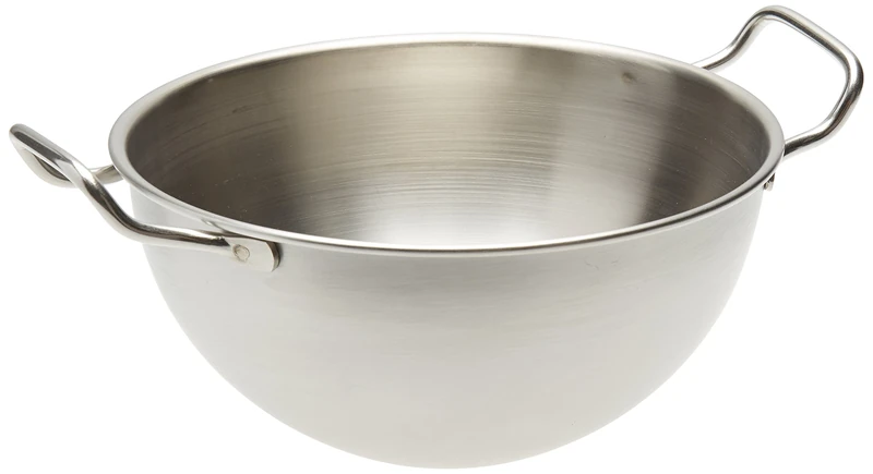 Pentole Agnelli Stainless Steel Bastardella Hemispherical Mixing Bowl With 2 Handle, Diameter 26 Cm.
