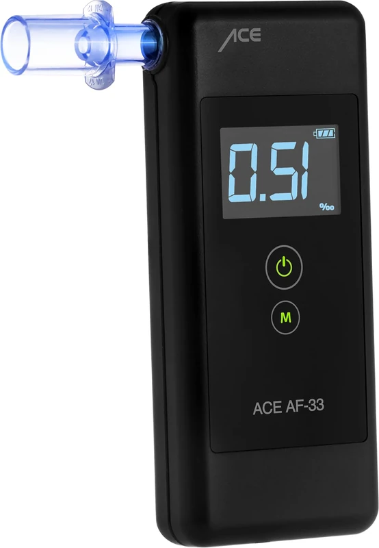 ACE AF-33 Breathalyser - 97.9% Accuracy Alcohol Tester