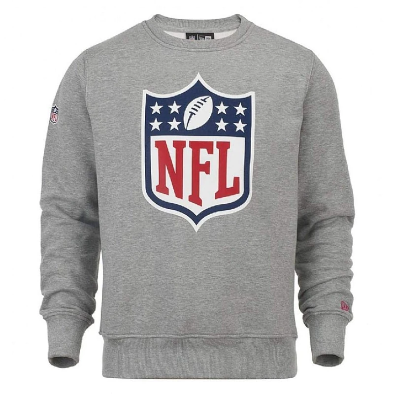 New Era Men's NFL Logo Long Sleeve Sweatshirt, Grey, Small