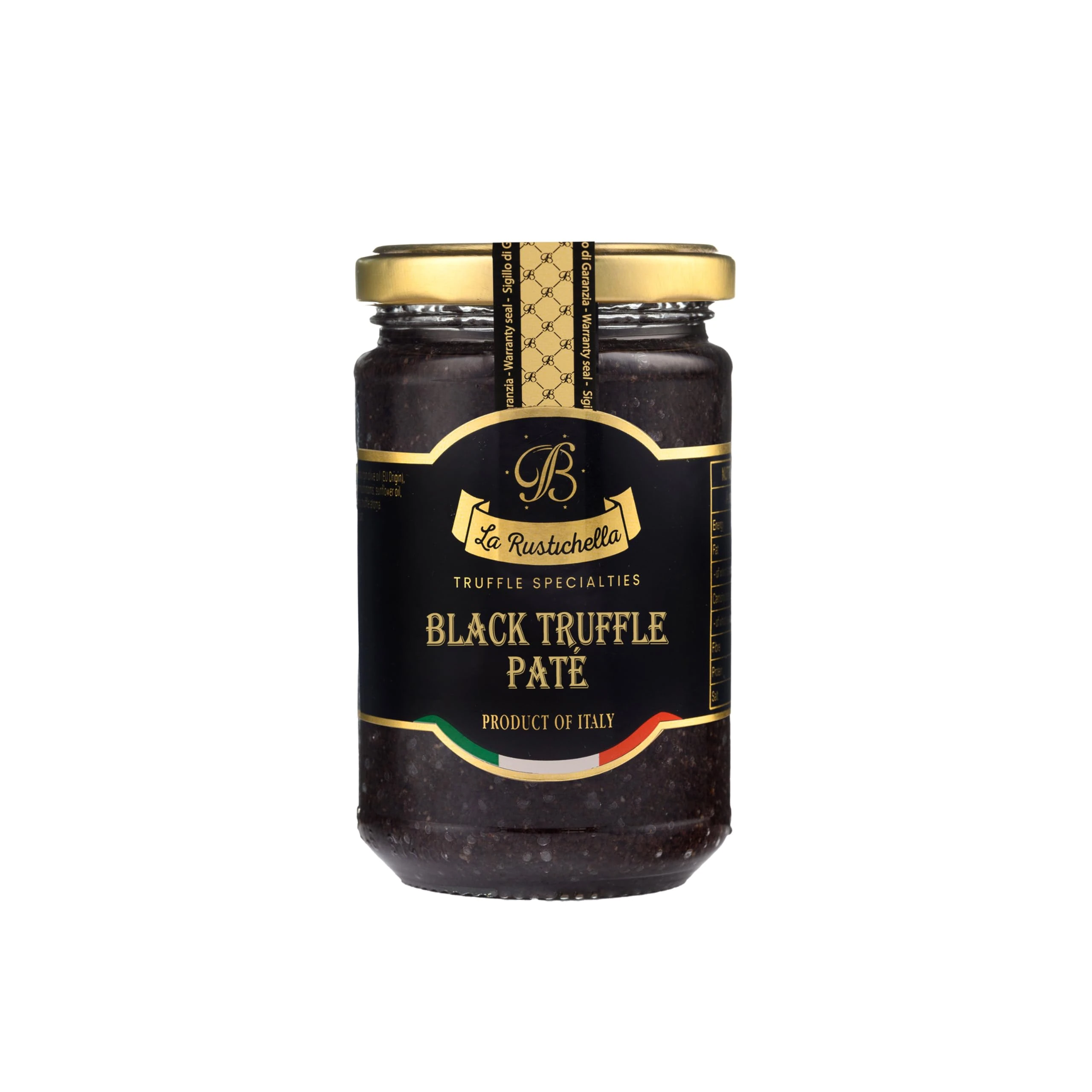 La Rustichella - Black Truffle Patè - 100% Made in Italy | Vegan, Gluten-Free, Cholesterol-Free (280g)
