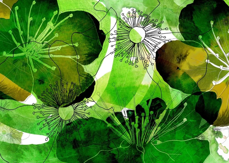 Komar Non-Woven Photo Wallpaper Watercolour 350 x 250 cm 7 Panels