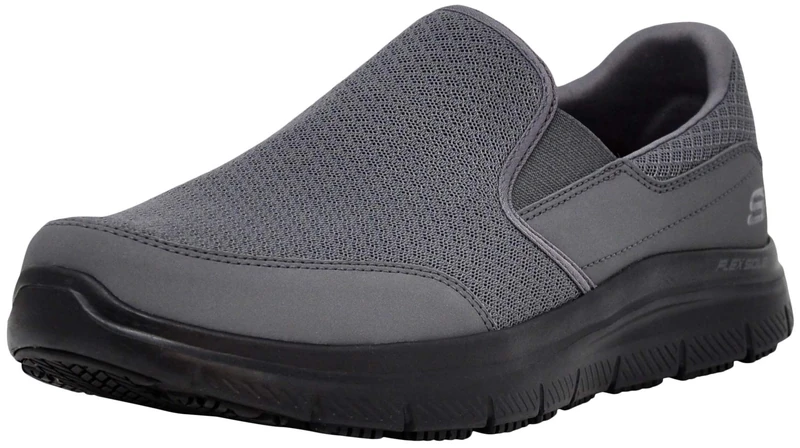 Skechers for Work 77048 Flex Advantage Slip Resistant Mcallen Slip On Black
