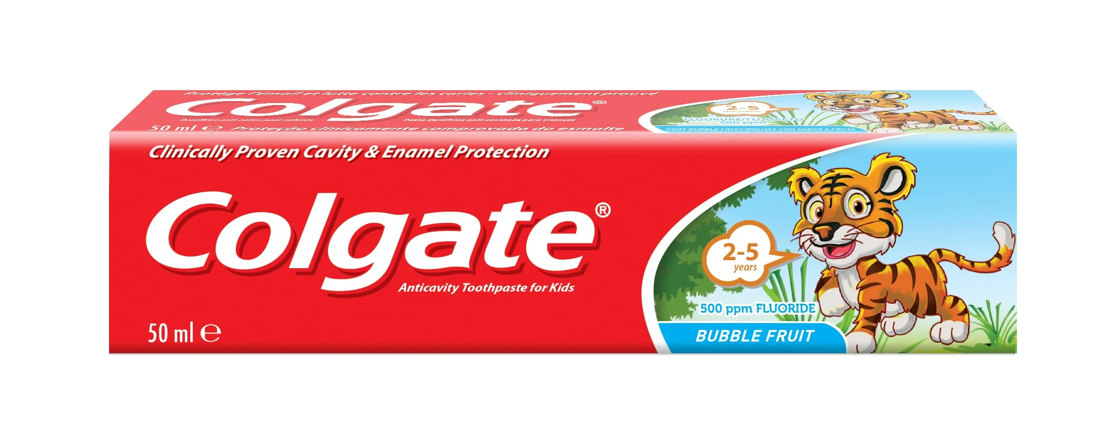 COLGATE Toothpaste Teeth Kids Bubble Fruit 2-5 Years, 50 ml