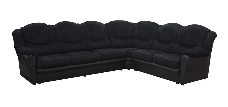 Sofas and More Texas Corner Sofa Large 6 Seats Chenille Fabric Suite Grey Black Brown Colour Living Room Couch Home Furniture