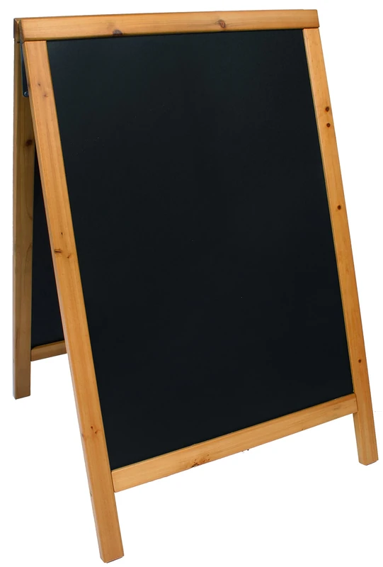 Securit Duplo Pavement Chalk Board, Lacquered Teak Finish, 55x85cm (SBDW-TE-85)