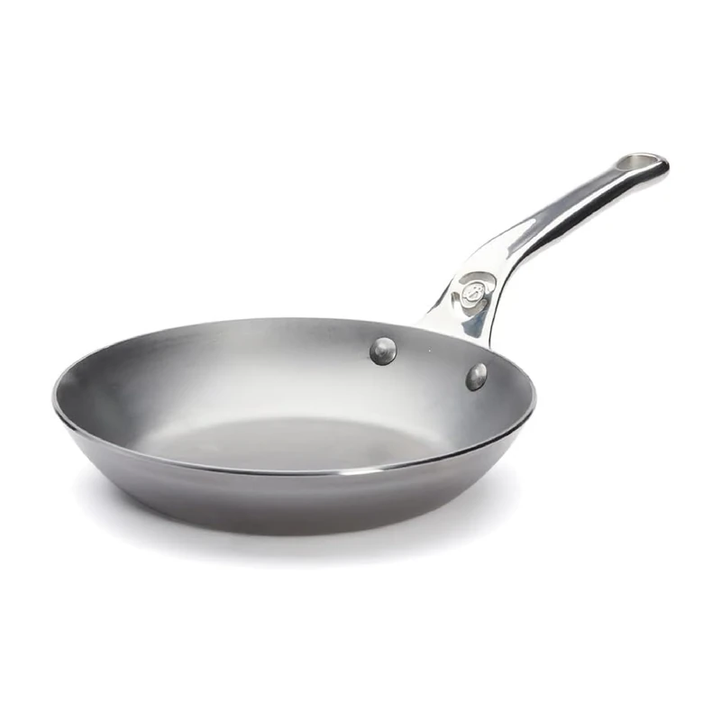 DE BUYER Mineral B Element Pro Round Frying Pan, 20 cm, Steel, Silver, 43 x 15.01 x 15.01 cm