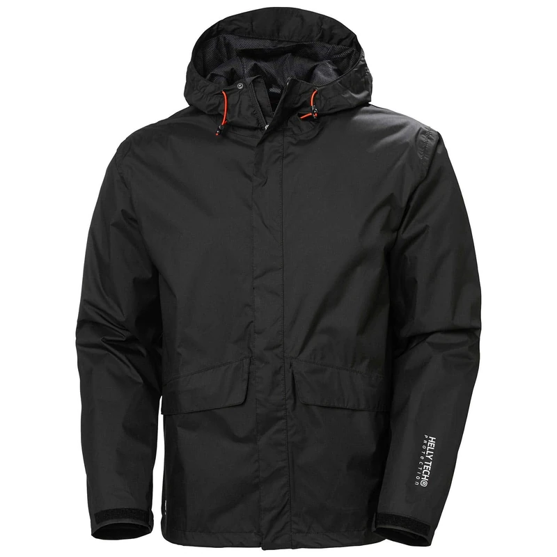 Helly Hansen Workwear Men's Manchester Waterproof Rain Jacket, Black, S