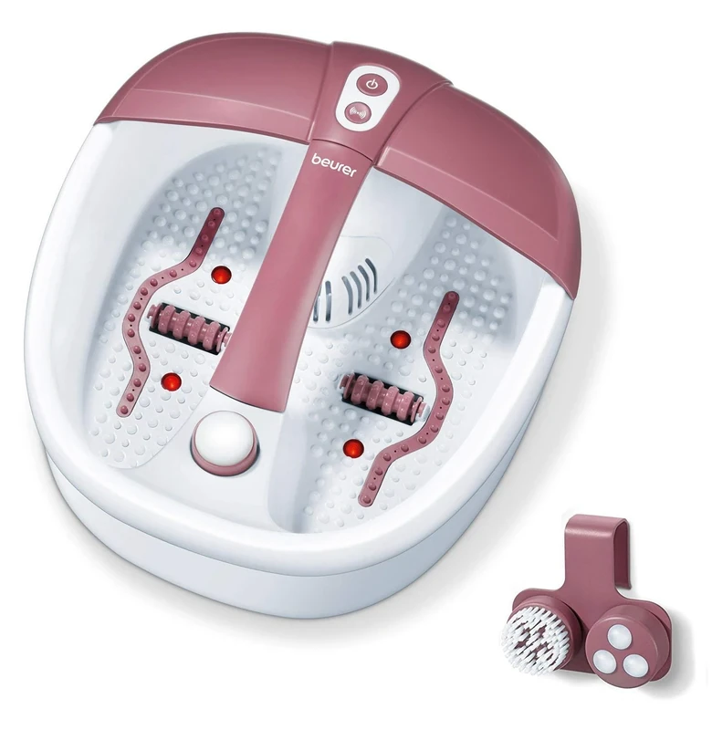 Beurer FB 35 foot spa bath with vibration & bubble massage, incl. 3 interchangeable pedicure attachments, water temperature control, infrared light points & option for aromatherapy, up to shoe size 44