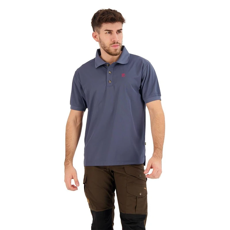 FJÄLLRÄVEN Men's Crowley Pique Shirt, Uncle Blue, L UK