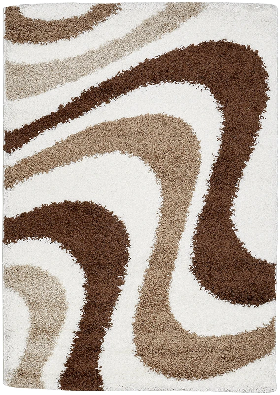be united Basic 92370290104102 104 Shaggy Rug, Cream - Image 1