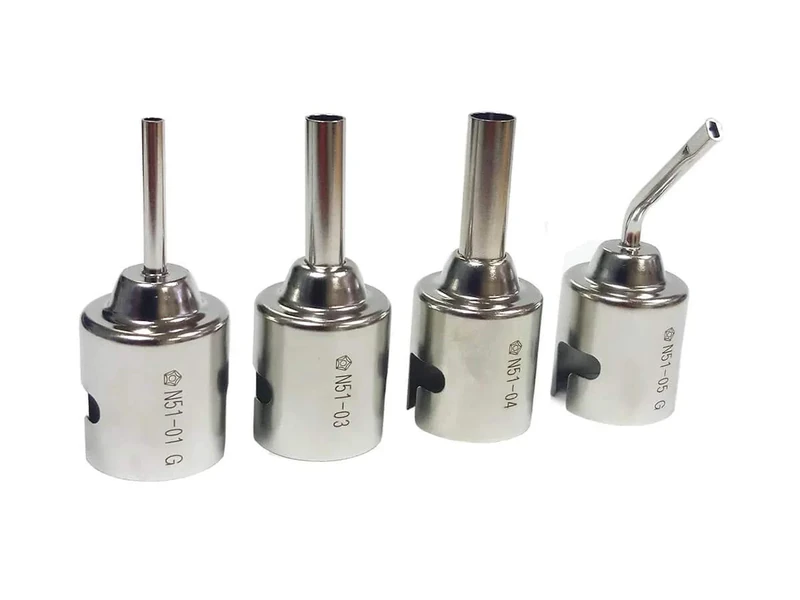 Hakko Hot Air Rework Nozzle, N51-50 Set (1,3,4 &5)