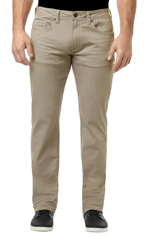 Buffalo David Bitton Men's Straight Six Jeans, Authentic Tan, 31W x 30L