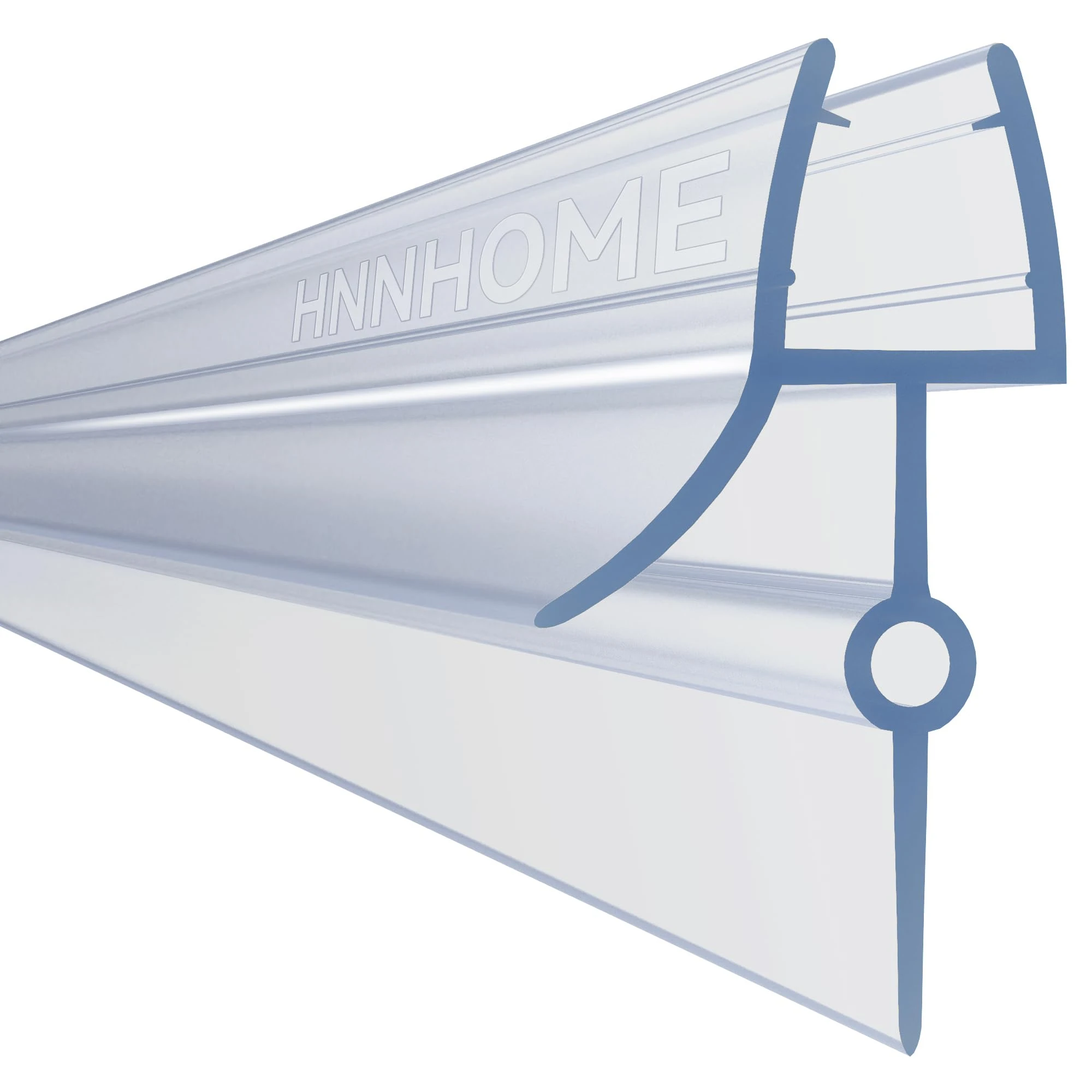 HNNHOME® Bath Shower Screen Door Seal Strip for 6-8 mm Glass Up to 28 mm Gap