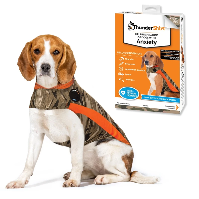 ThunderShirt for Dogs, Medium, Camo Polo - Dog Anxiety Vest