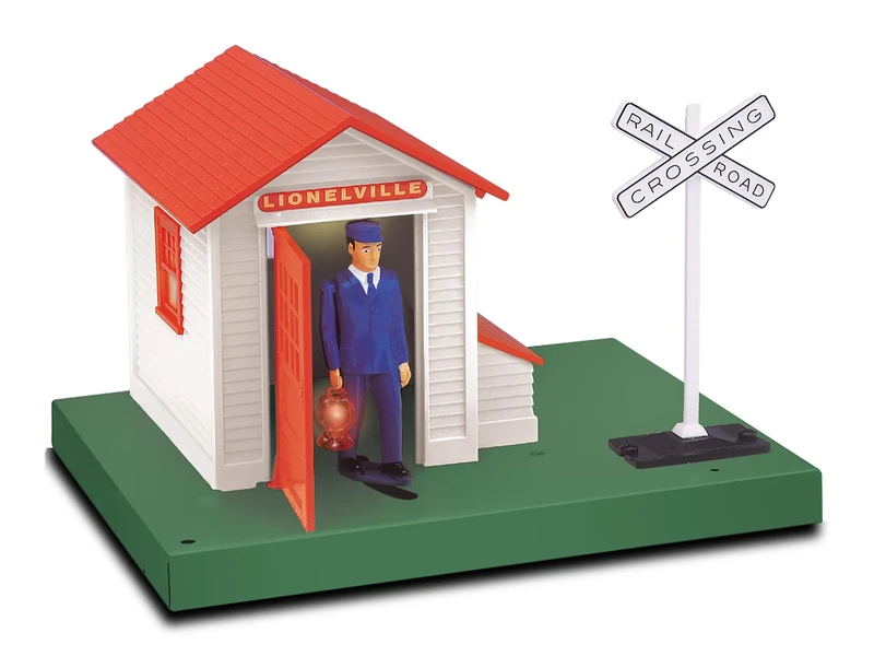 Lionel Lionelville Classic Automatic Plug-Expand-Play Gateman O Gauge Model Train Accessory - Image 1