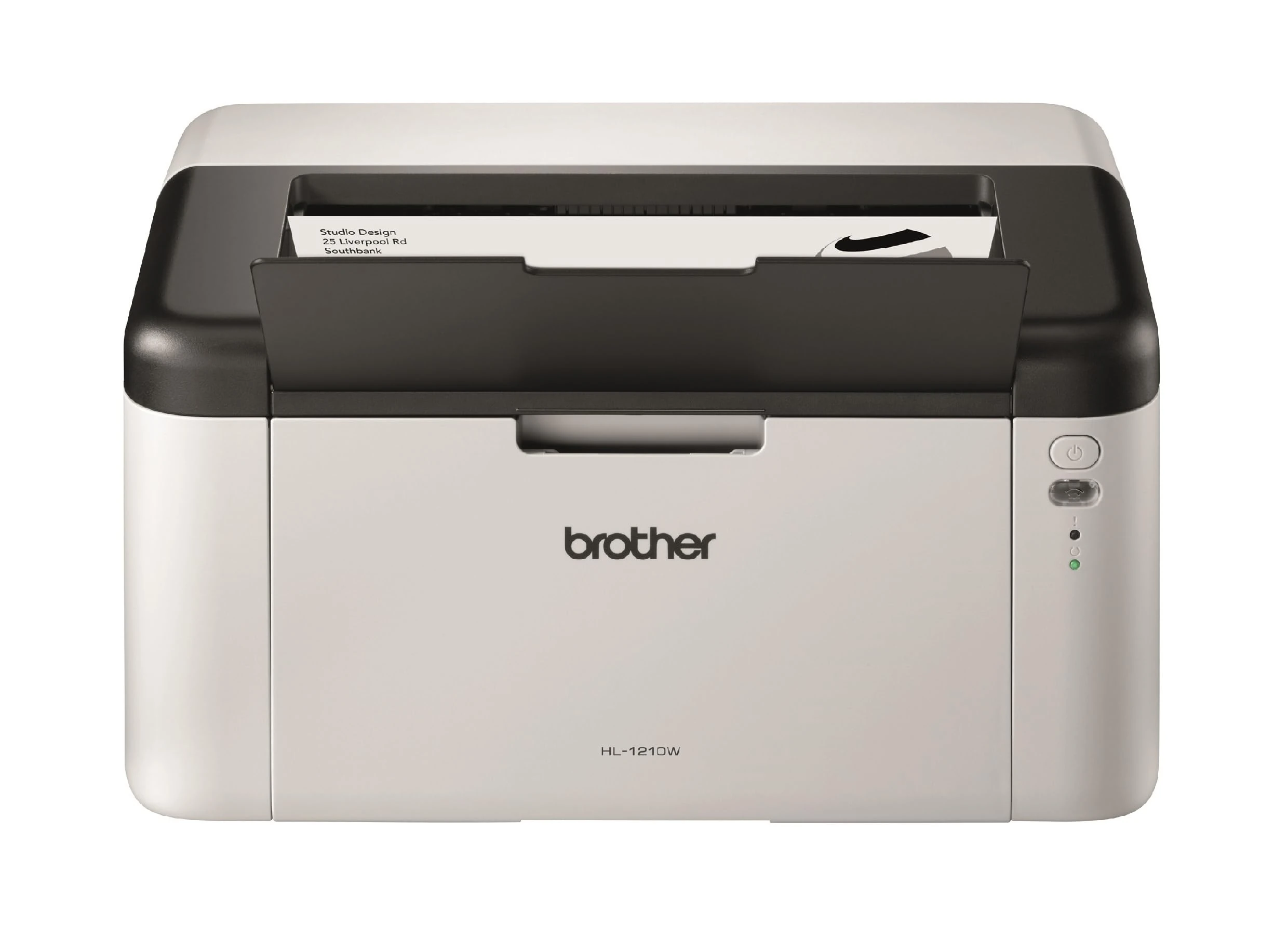 Brother HL-1210W Mono Laser Printer - Single Function, Wireless/USB 2.0, Compact, A4 Printer, Small Office/Home, White, UK Plug