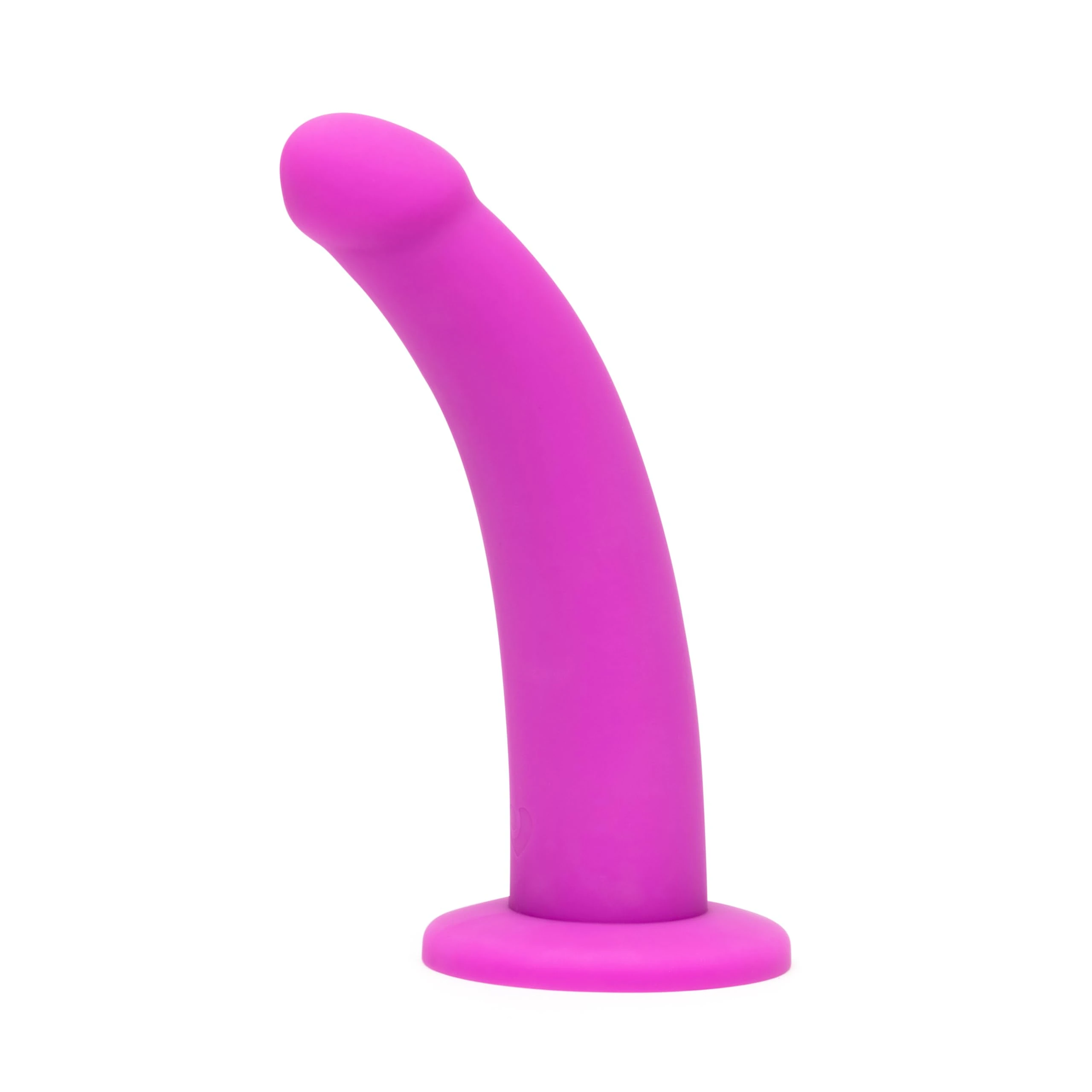 Lovehoney Curved Dildo - 7 Inch Suction Cup Dildo - Flexible Anal Sex Toys for Men and Women - Harness Compatible Strap On - Smooth Silicone Adult Sex Toy - Waterproof - Purple