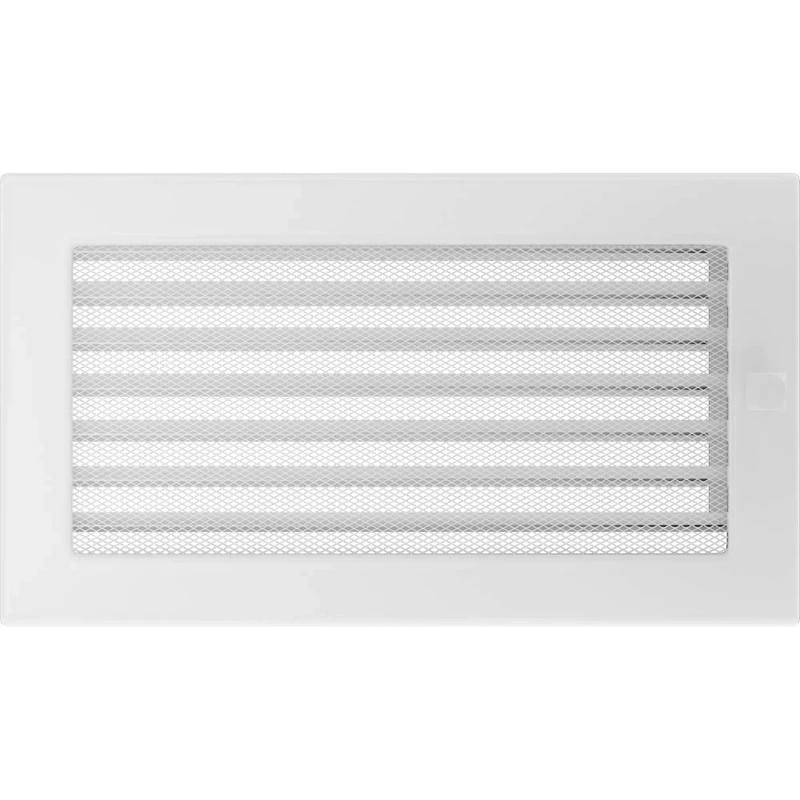 Kratki Ventilation Grille Fireplace Grille 17 cm x 30 cm White with Blinds