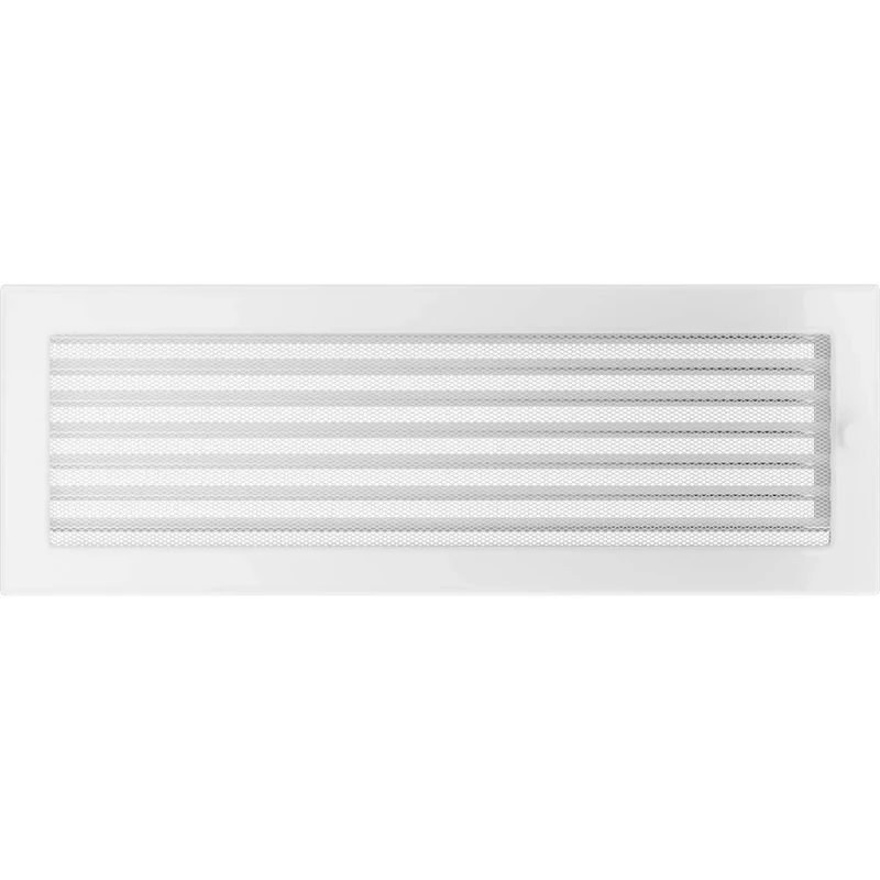 Kratki Ventilation Grille Fireplace Grille 17 cm x 49 cm White with Blinds