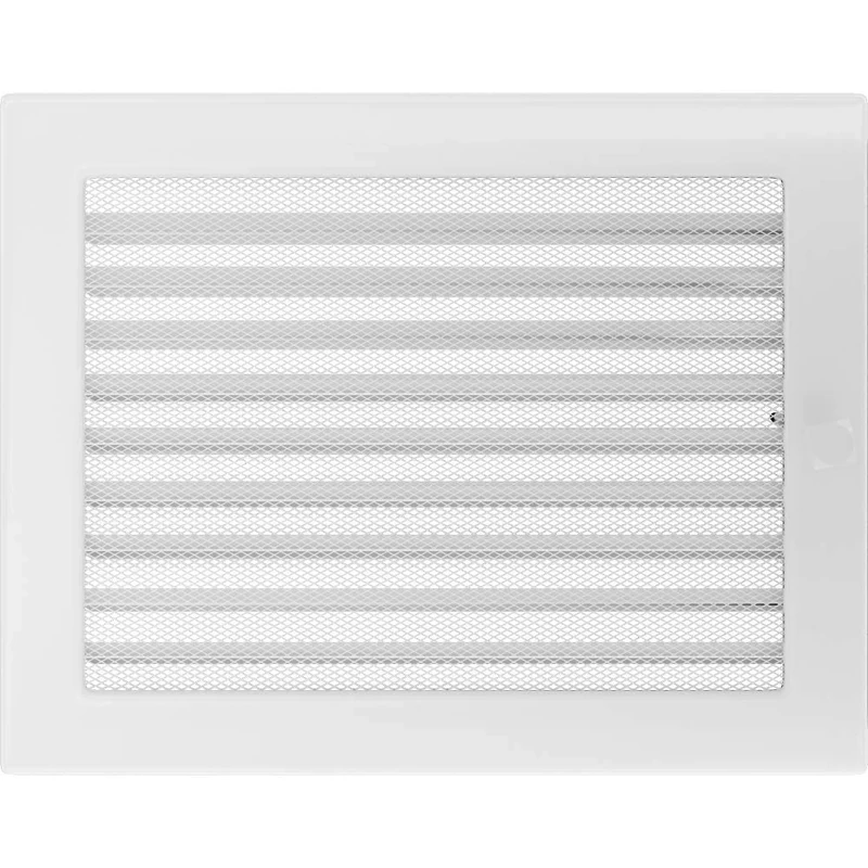 KRATKI ventilation grille with blinds (slats) | 22 x 30 cm | White | Exhaust grille for chimney ventilation | mechanically and overheating resistant | For every type of interior
