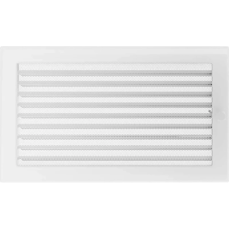 kratki 22/37BX Ventilation, Fireplace Grille, White, 22 x 37 cm