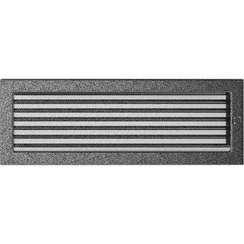 KRATKI Ventilation Grille 17 x 49 cm Black/Silver with Blinds