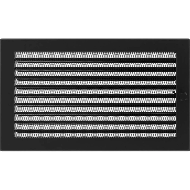KRATKI ventilation grille fireplace grille 22cm x 37cm black with blinds