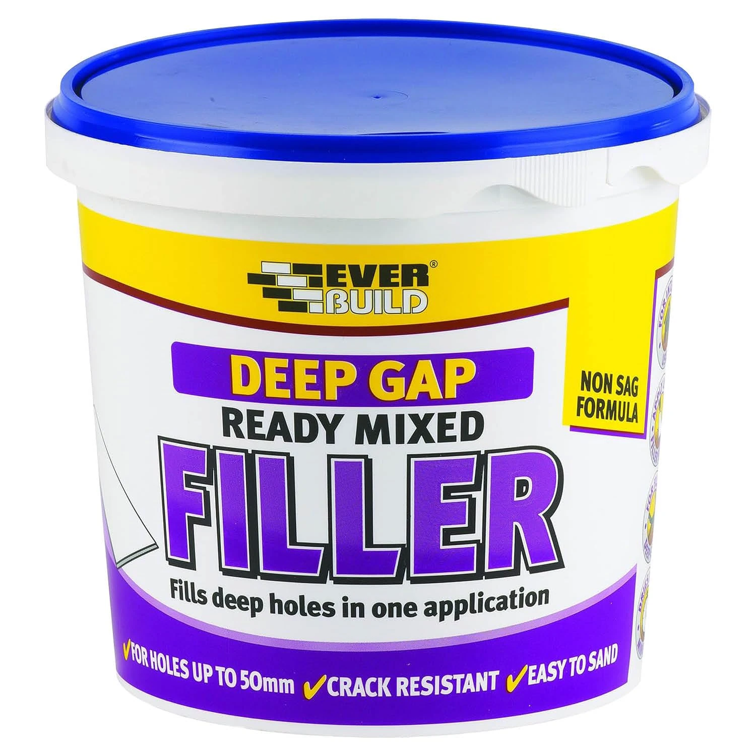 Everbuild Deep Gap Filler – Ready Mixed – Easy To Use – Non-Shrink – Quick Drying – Overpaintable – Light Grey – 1 Litre