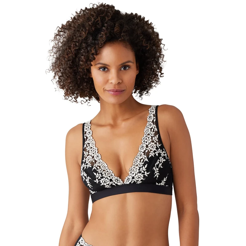 Wacoal Women's Embrace Lace Wire Free Convertible Bra, Black, 32