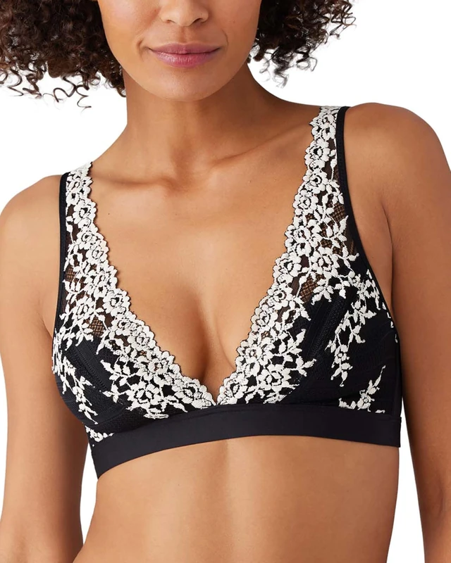 Wacoal womens852191Embrace Lace Wire Free Soft-Cup Bralette Bra - Black - 38A