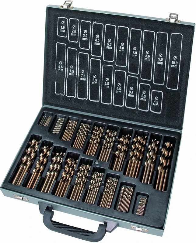Keil Assorted Metal Drill Bit Set HSS-E DIN 338 Cobalt, Ground Split Point, Diameter 4.0 + 5.0 + 6.0 + 8.0 + 10 mm