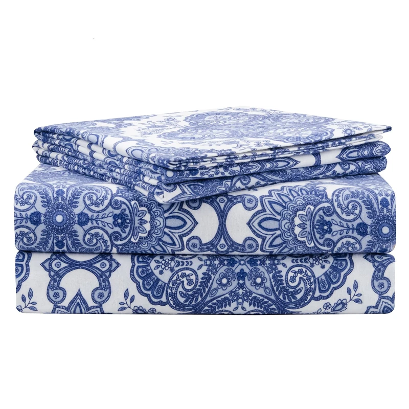 pointehaven Sheet Set, Cotton, Alpine Blue, Queen