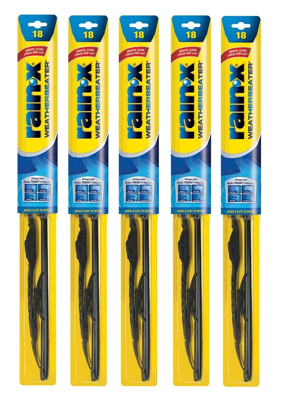 Rain-X RX30218-5PK WeatherBeater Wiper Blades, 18" Windshield Wipers (Pack Of 5), Automotive Replacement Windshield Wiper Blades That Meet Or Exceed OEM Quality And Durability Standards