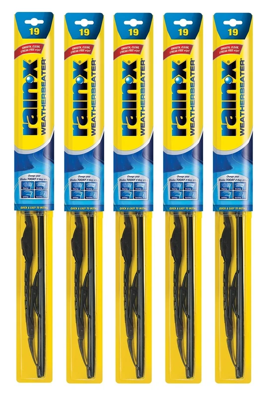Rain-X RX30219-5PK Weatherbeater Wiper Blade - 19" Windshield Wipers (Pack Of 5), Automotive Replacement Windshield Wiper Blades That Meet Or Exceed OEM Quality And Durability Standards